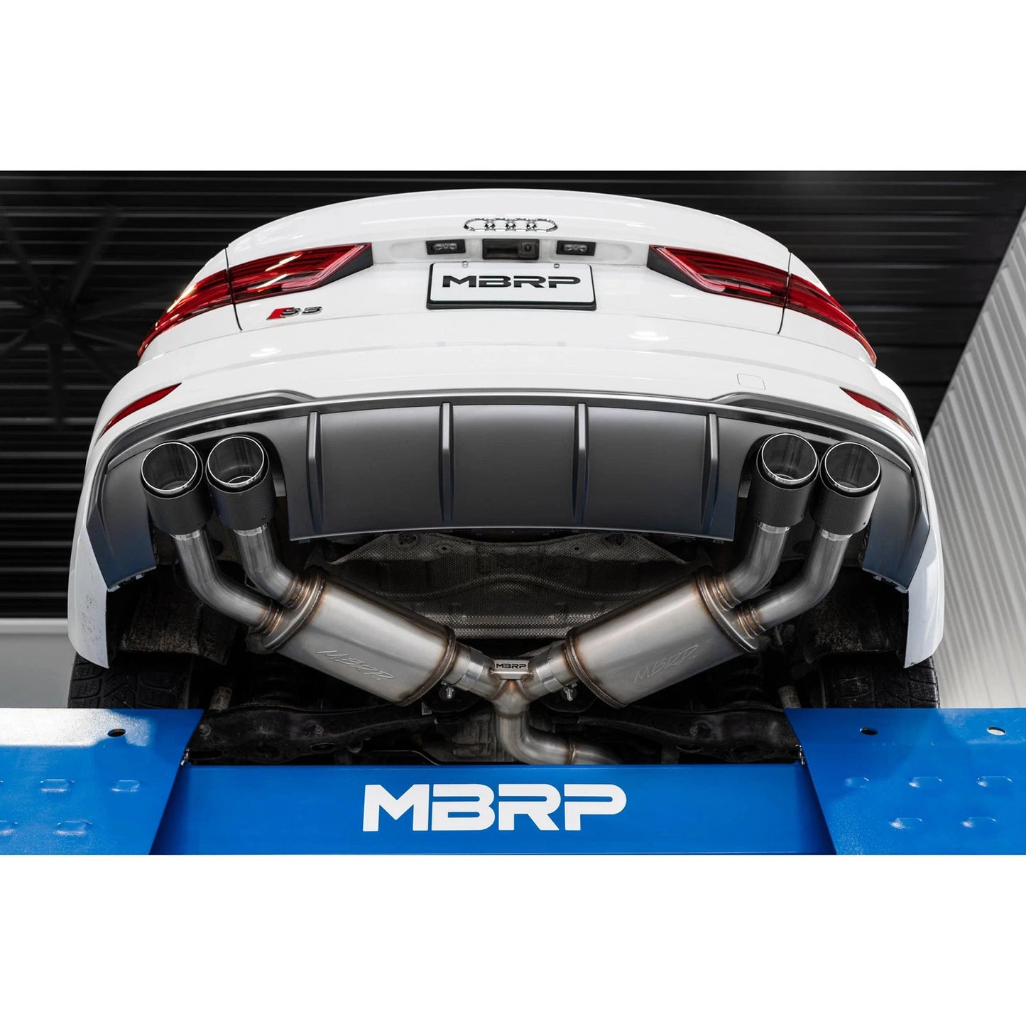 MBRP 3-In Armor Pro Street Profile Quad Rear Exit Cat-Back | Audi S3 (S46013CF)