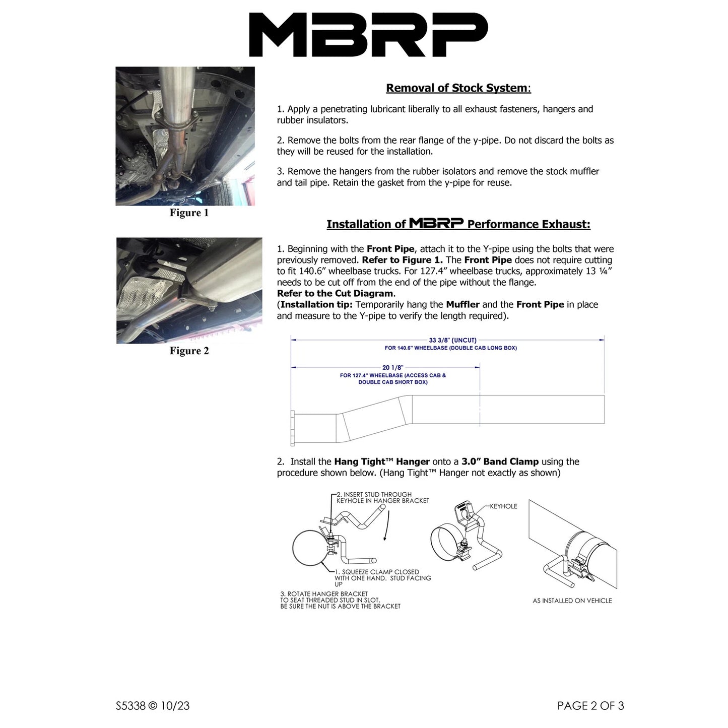 MBRP Armor Plus Cat Back Turn Down Style T409 Exhaust System | Toyota Tacoma 3.5L (16) (S5339409)