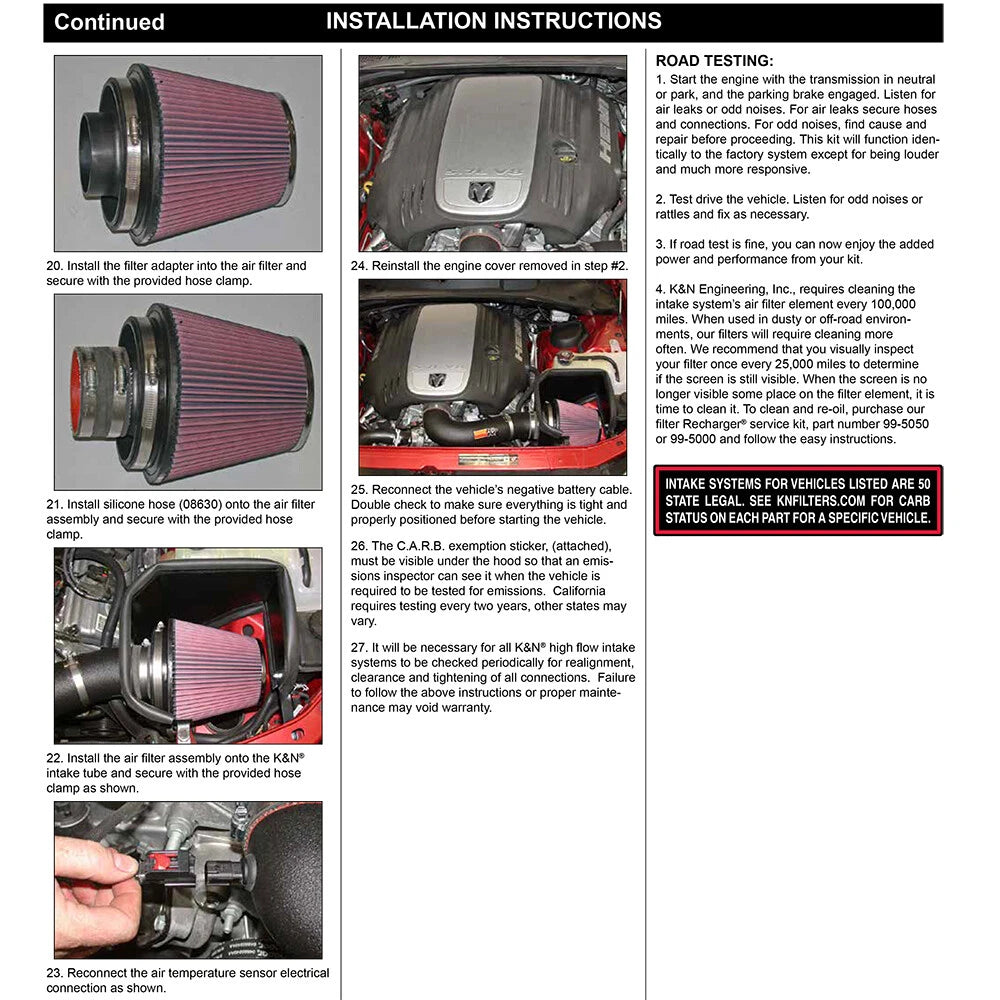 K&N Perf Intake Dodge Magnum/Chrysler 300C/Challenger | RWD (SPF1542-12K)