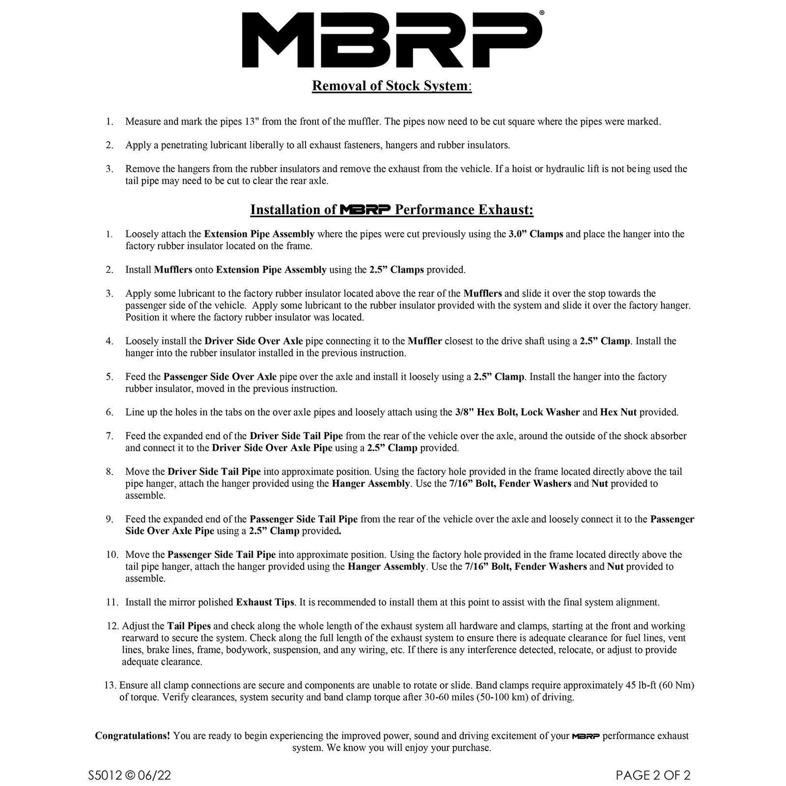 MBRP 2.5in. Dual Split Side Cat-Back Exhaust | Chevrolet/GMC 2500 HD 6.0L CC-SB (03-07) (S5012AL)
