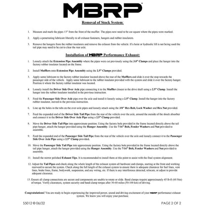 MBRP 2.5in. Dual Split Side Cat-Back Exhaust | Chevrolet/GMC 2500 HD 6.0L CC-SB (03-07) (S5012AL)