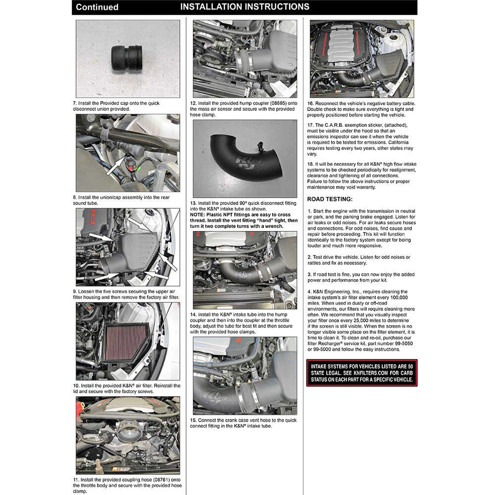 K&N Performance Intake Kit | 2015-2016 Chevrolet Corvette Z06 (57-3092)