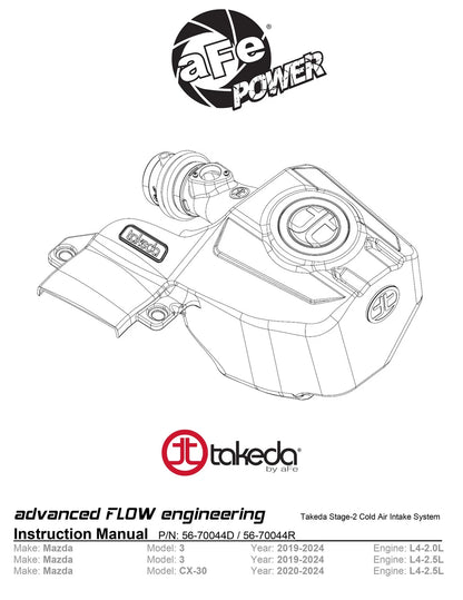 aFe Takeda Momentum Cold Air Intake w/ Pro 5R Filter | Mazda 3 L4 2.5L (19-21) (56-70044R)