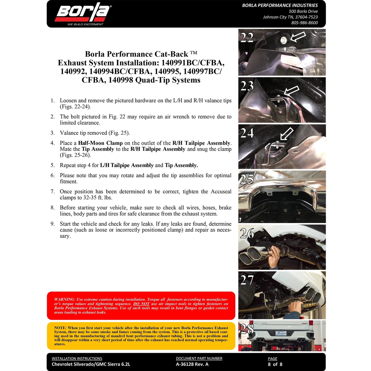 Borla 2024 Chevy Silverado 1500 6.2L V8 ATAK Catback Exhaust w/ Simulator - Black Chrome | Chevrolet Silverado 1500 (24) (140997BC)