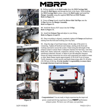 MBRP 17-19 Ford F-250/350/450 6.7L 4in Filter Back Dual T409 Exhaust System (S6291409)