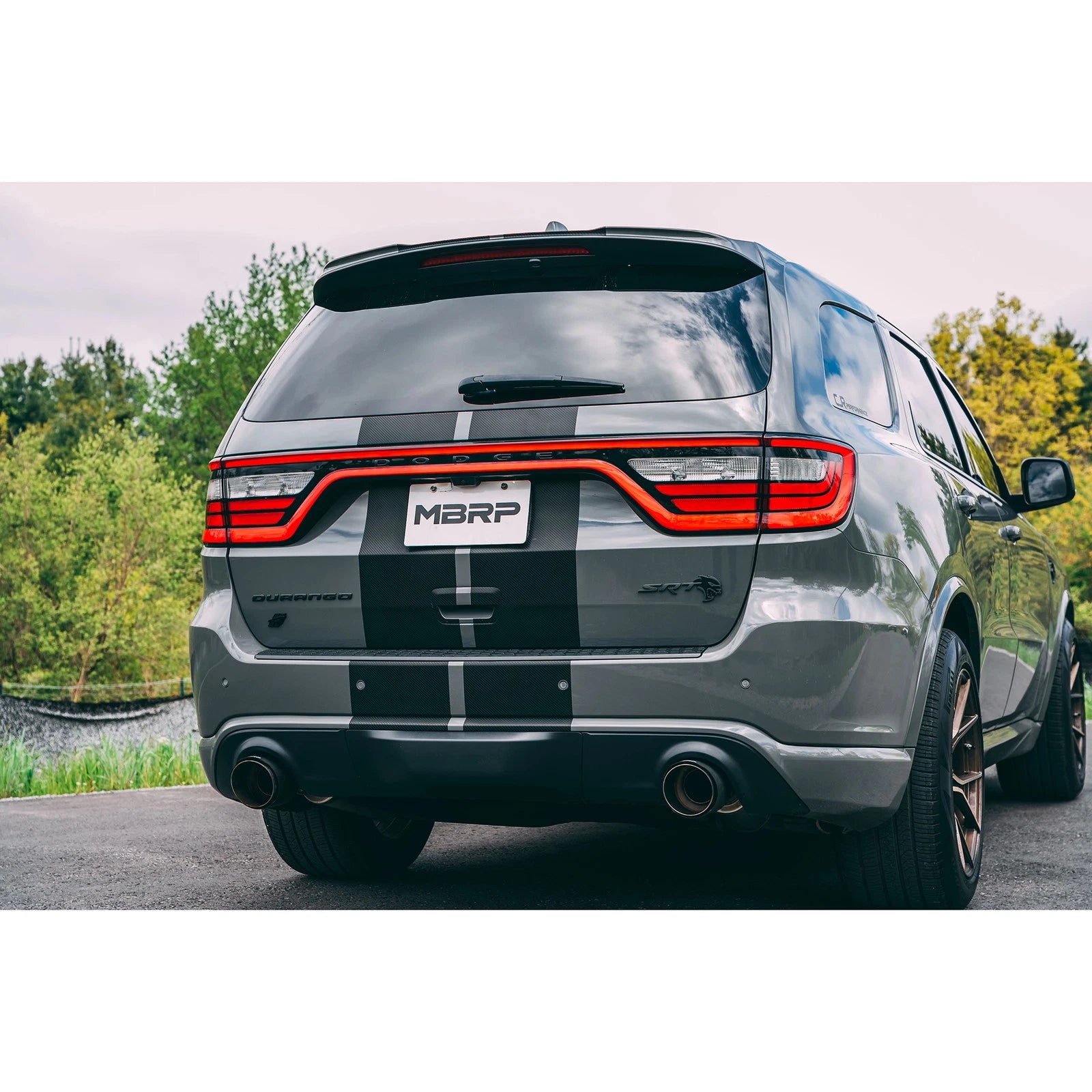 MBRP 18-23 Dodge Durango SRT 6.4L Armor Pro T304 SS 3in Cat Back Exhaust Dual Rear Exit w/ CF Tips | Dodge Durango (18-23) (S51053CF)