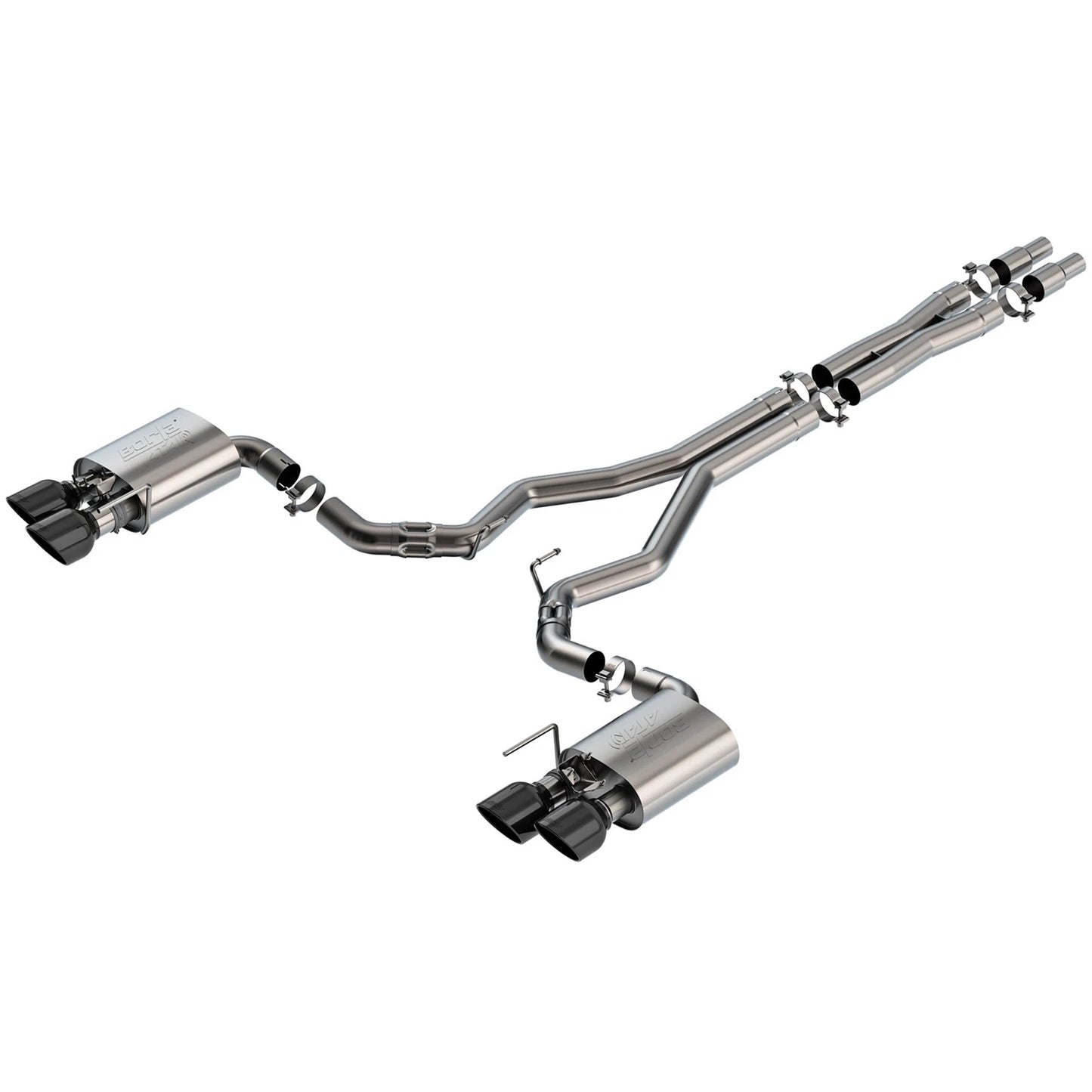 Borla 5.0L V8 Active Exhaust ATAK Cat-Back System | Ford Mustang Dark Horse (BC Tips) (140965BC)