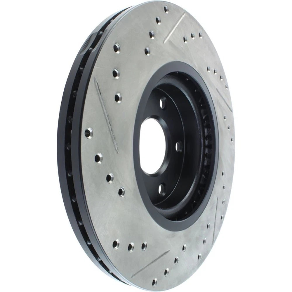 StopTech 127.42080L Front Left Drilled Brake Rotor for 09-19 370Z / 06-18 Maxima