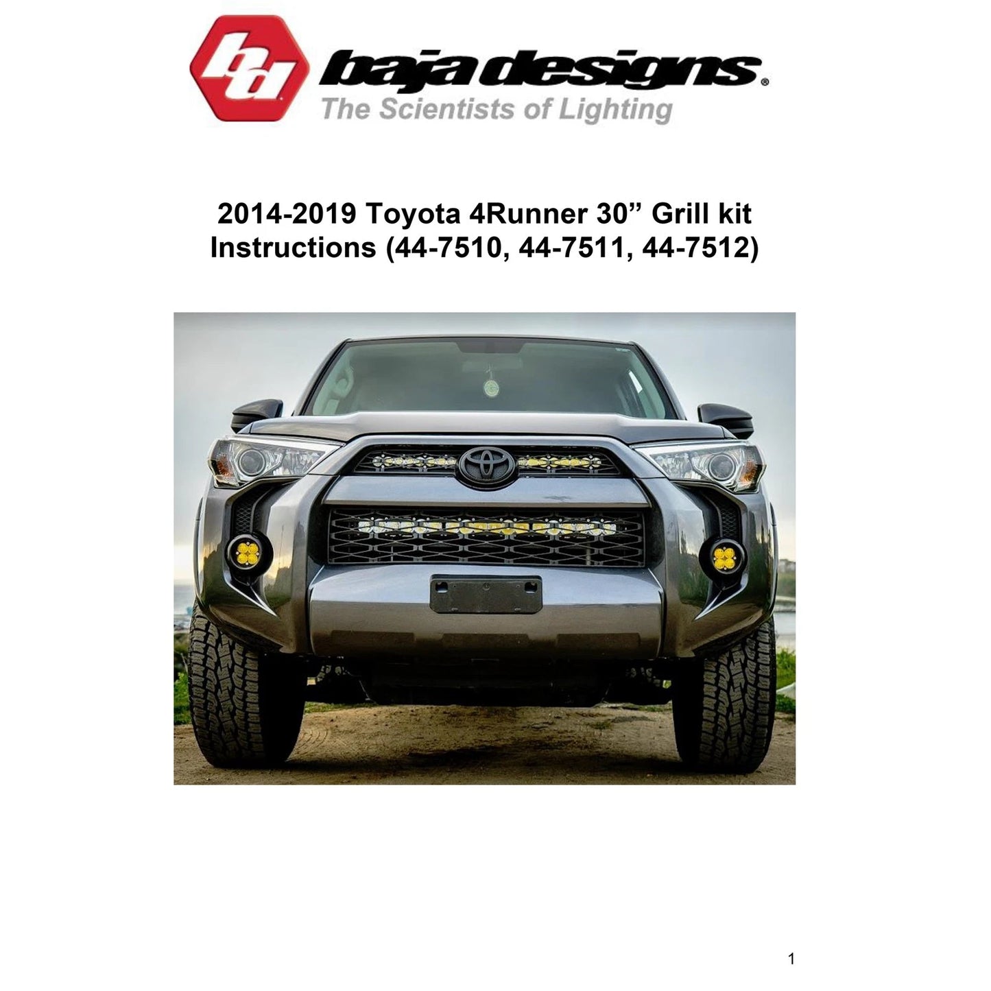 Baja Designs 447512 S8 30 inch LED Driving Light Bar for 2015-22 Toyota 4Runner