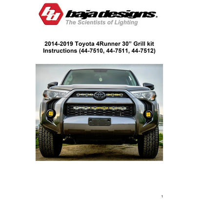 Baja Designs 447512 S8 30 inch LED Driving Light Bar for 2015-22 Toyota 4Runner