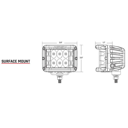 Rigid D-SS Pro Side Shooter Light | Spot / White Housing / Pair (RIG862213)