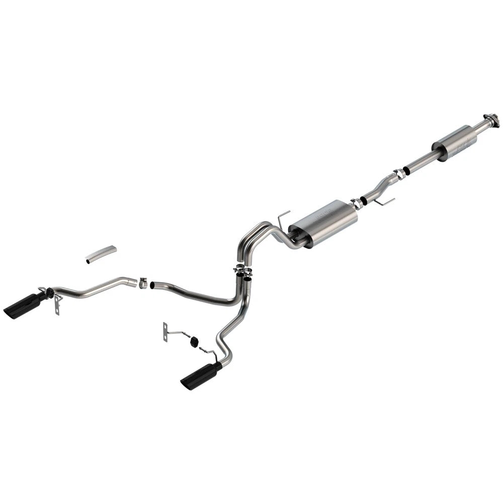 Borla 3in Dual Exit Cat-Back Touring Black Chrome System | Ford F-150 (21) (140862BC)