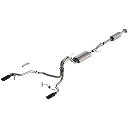 Borla 3in Dual Exit Cat-Back Touring Black Chrome System | Ford F-150 (21) (140862BC)