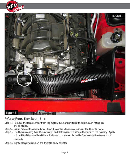 aFe Track Series CF Stage 2 Intake w/ Pro Dry S | Dodge Challenger V8 (11-18) (51-12162-C)