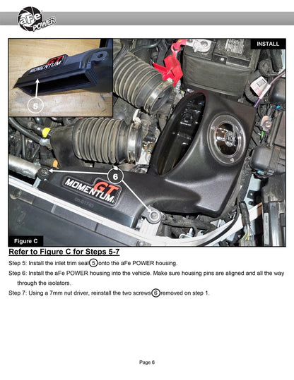 aFe Momentum GT Cold Air Intake w/ Pro DRY S Filter | Ford Edge ST V6 2.7L EcoBoost (19-23) (50-70094D)