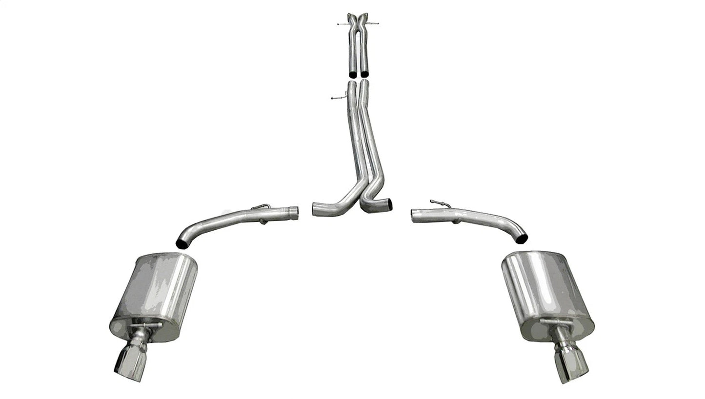 CORSA Sport Sound Level (14315) 2.5 IN Cat-Back Single 4.0 IN Tips 2010-2019 Ford Taurus SHO
