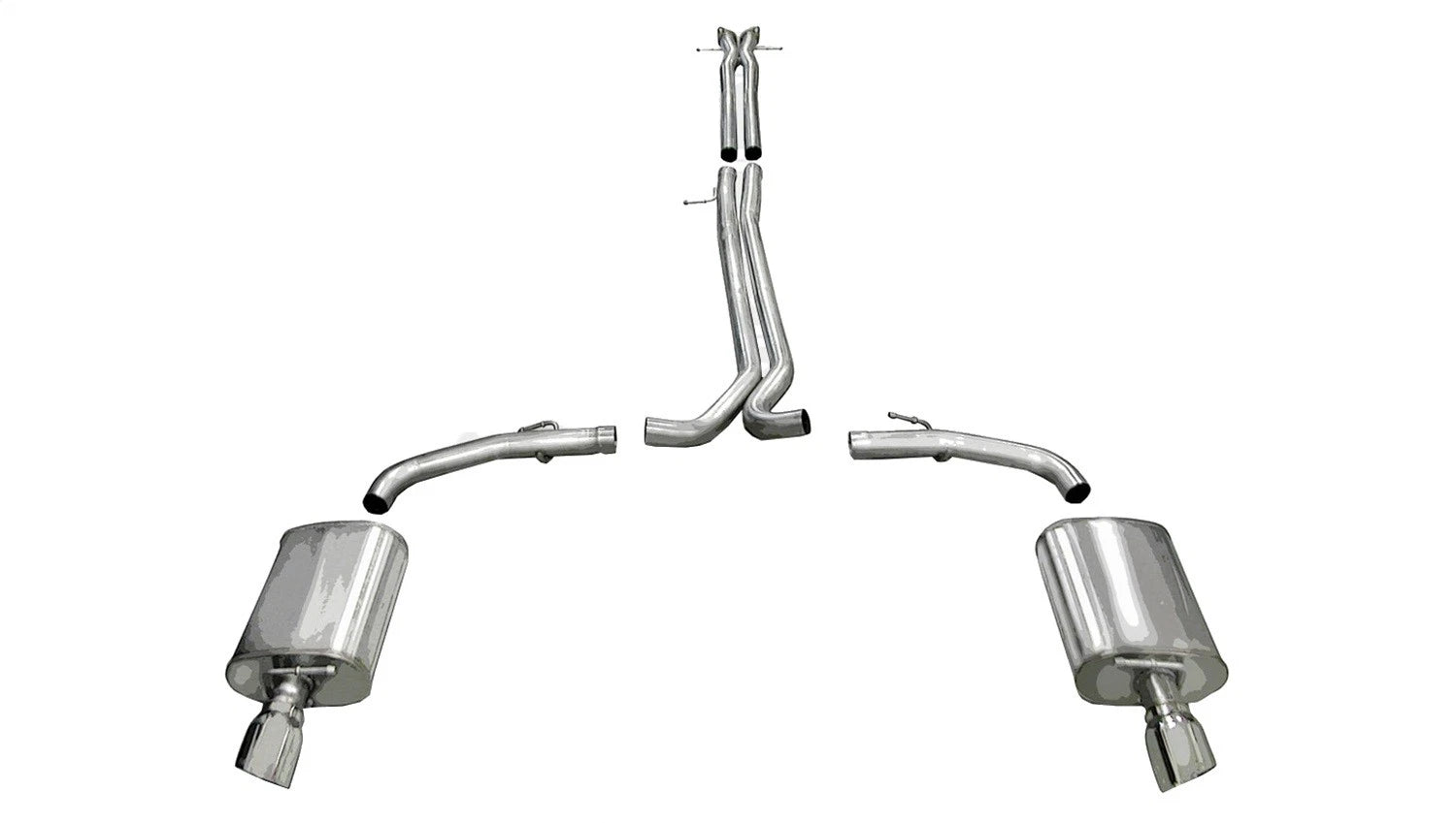 CORSA Sport Sound Level (14315) 2.5 IN Cat-Back Single 4.0 IN Tips 2010-2019 Ford Taurus SHO