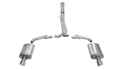 CORSA Sport Sound Level (14315) 2.5 IN Cat-Back Single 4.0 IN Tips 2010-2019 Ford Taurus SHO