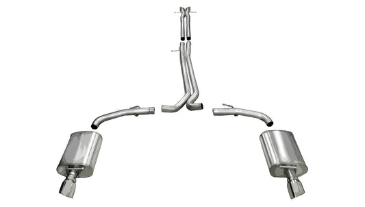 CORSA Sport Sound Level (14315) 2.5 IN Cat-Back Single 4.0 IN Tips 2010-2019 Ford Taurus SHO