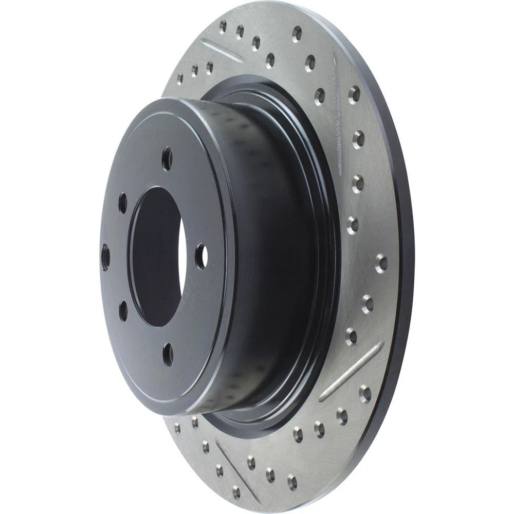 StopTech 127.63069L Rear Left Drilled Slotted Disc Brake Rotor for 08-16 Lancer