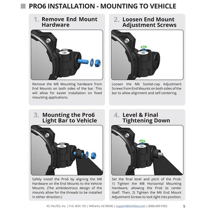 KC HiLites Gravity LED Pro6 Light Bar: 7 Pods - 45in / Spot + Flood Beam (KC91314)