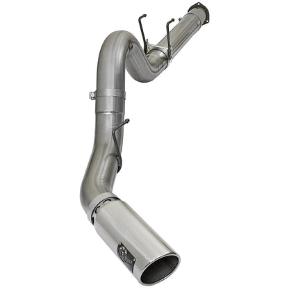 aFe 5in HD 409-SS DPF-Back Exhaust w/ Polished Tip | Ford Diesel Trucks V8 6.7L (17+) (49-43090-P)