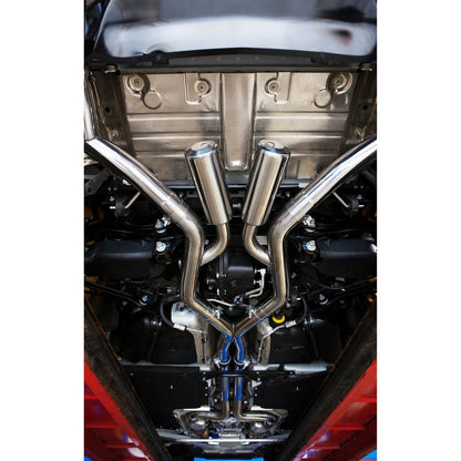 MBRP 3in Alum Race D&S Dual Cat-Back Exhaust w/ 4.5in Quad Tips | Camaro V8 (16+) (S7033AL)