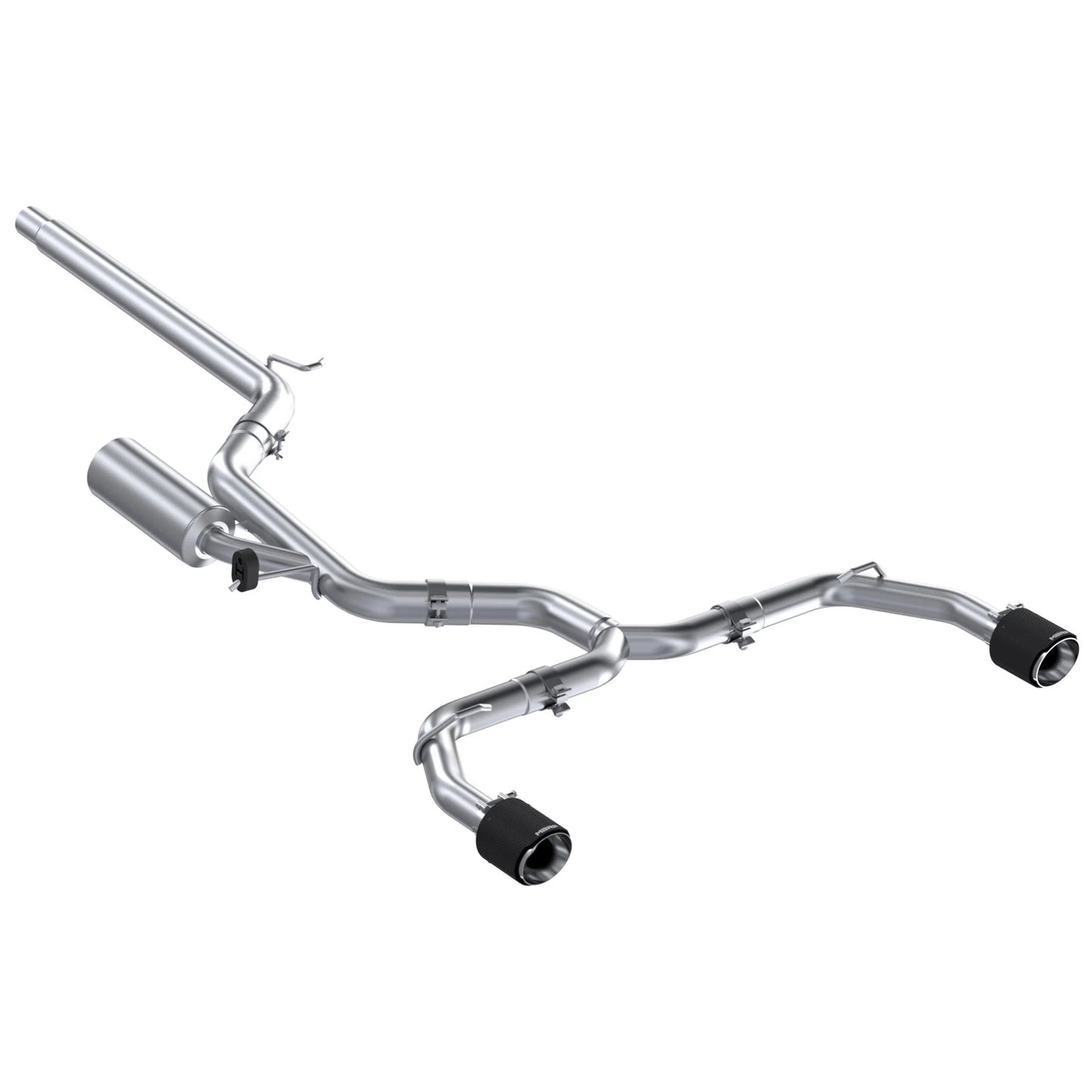 MBRP Stainless Steel 3" Cat-Back - 2.5" Dual Split Exit | 2022 - 2024 VW MK8 Golf GTI (S4617)