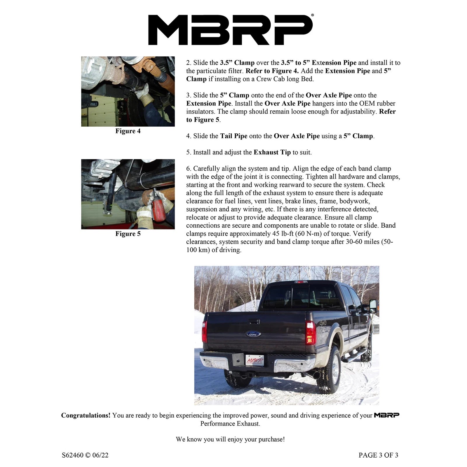 MBRP Armor Lite Filter Back Exhaust | Ford F-250/350/450 08-10 (S62460AL)
