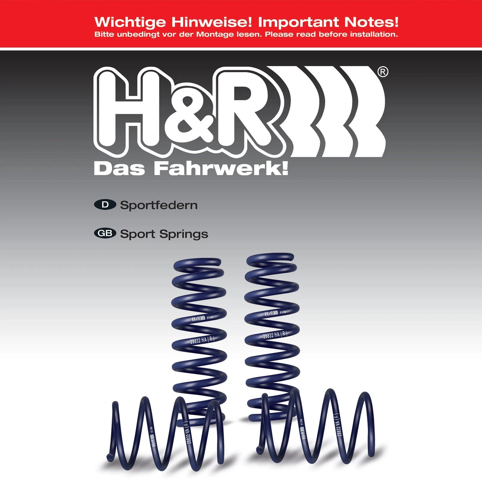 H&R Sport Springs for Ford Mustang GT500 | Convertible V8 (07-10) (51655-500)