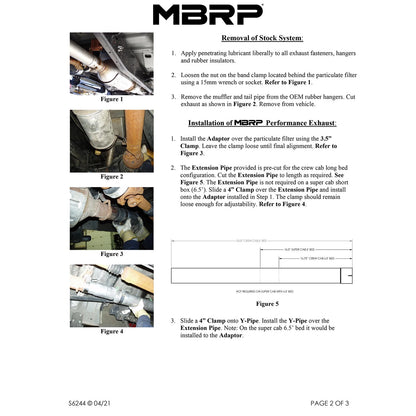 MBRP Armor Lite 6.4L Filter Back Duals | F-250/350/450 08-10 (S6244AL)