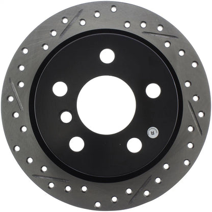 StopTech 127.34159R Rear Right Drilled Disc Brake Rotor for 2014-19 Mini Cooper