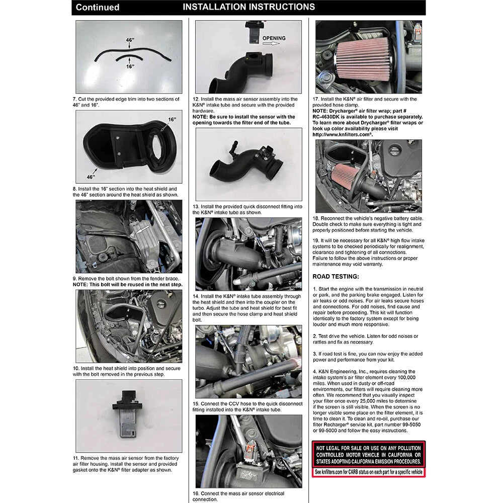 K&N 16-18 Chevrolet Malibu 1.5L Turbo Performance Intake | Chevrolet Malibu (16-18) (63-3106)