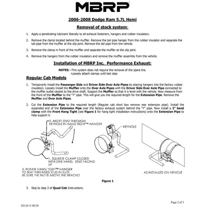 MBRP 3in. D&S Cat-Back Dual Split Rear Exit AL Ram 1500 06-08 (S5126AL)