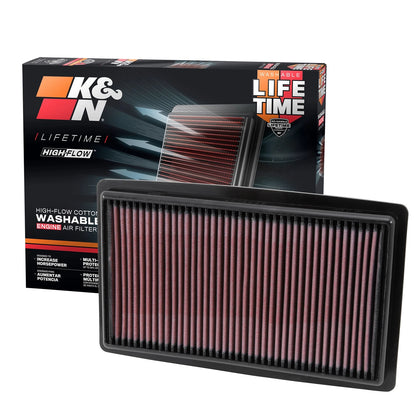 K&N 33-2499 High Flow Performance Air Filter for 13-17 Accord / 15-20 TLX 3.5 V6