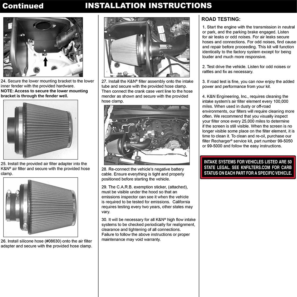 K&N Engineering Performance Intake Kit: Dodge Nitro 2007 - 2010 4.0L V6