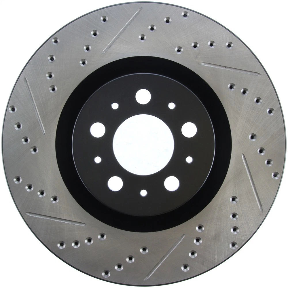 StopTech 127.39035R Front Right Drilled Disc Brake Rotor for 04-07 Volvo S60 V70