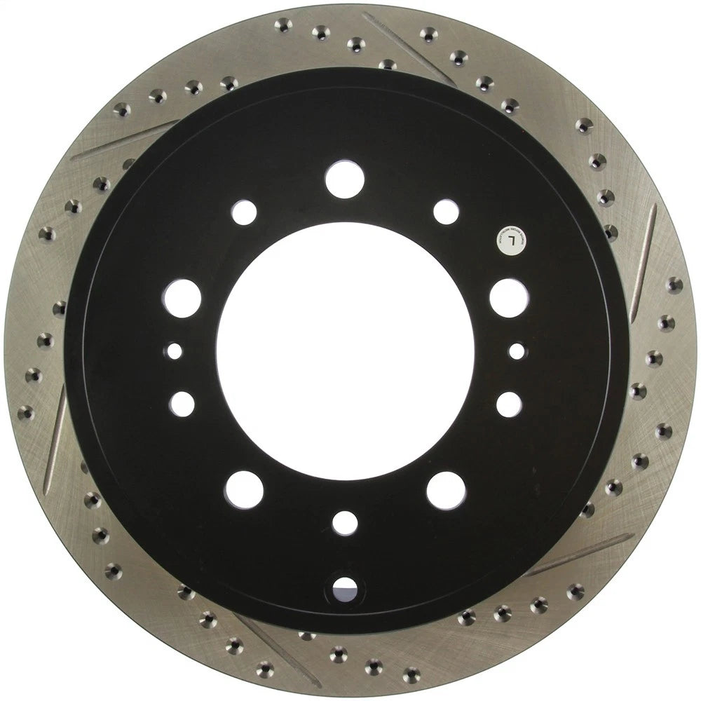 StopTech 127.44157L Rear Left Drilled Disc Brake Rotor for 2007-19 Toyota Tundra