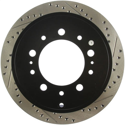 StopTech 127.44157L Rear Left Drilled Disc Brake Rotor for 2007-19 Toyota Tundra
