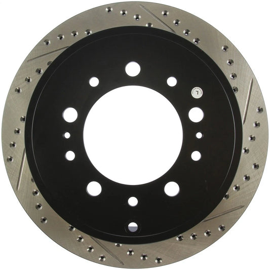 StopTech 127.44157L Rear Left Drilled Disc Brake Rotor for 2007-19 Toyota Tundra