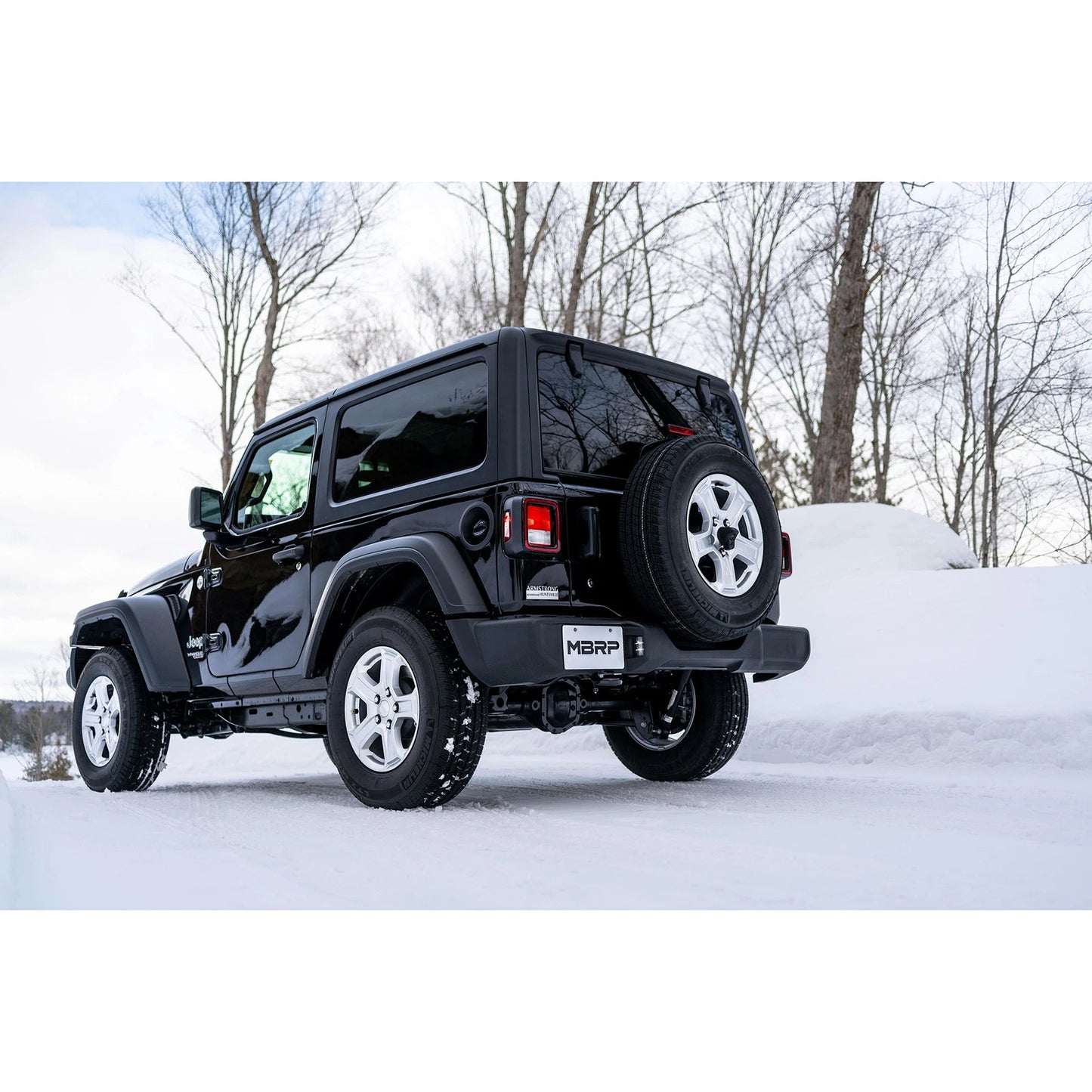 MBRP 2.5in Single Rear Exit High Clearance Cat-Back Exhaust | Jeep Wrangler JL (18-20) (S5533AL)