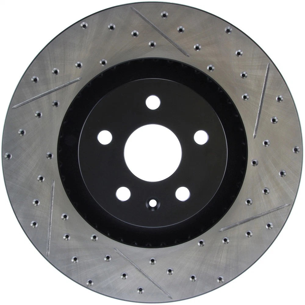 StopTech 127.62128L Front Left Drilled Disc Brake Rotor for 2009-15 Cadillac CTS