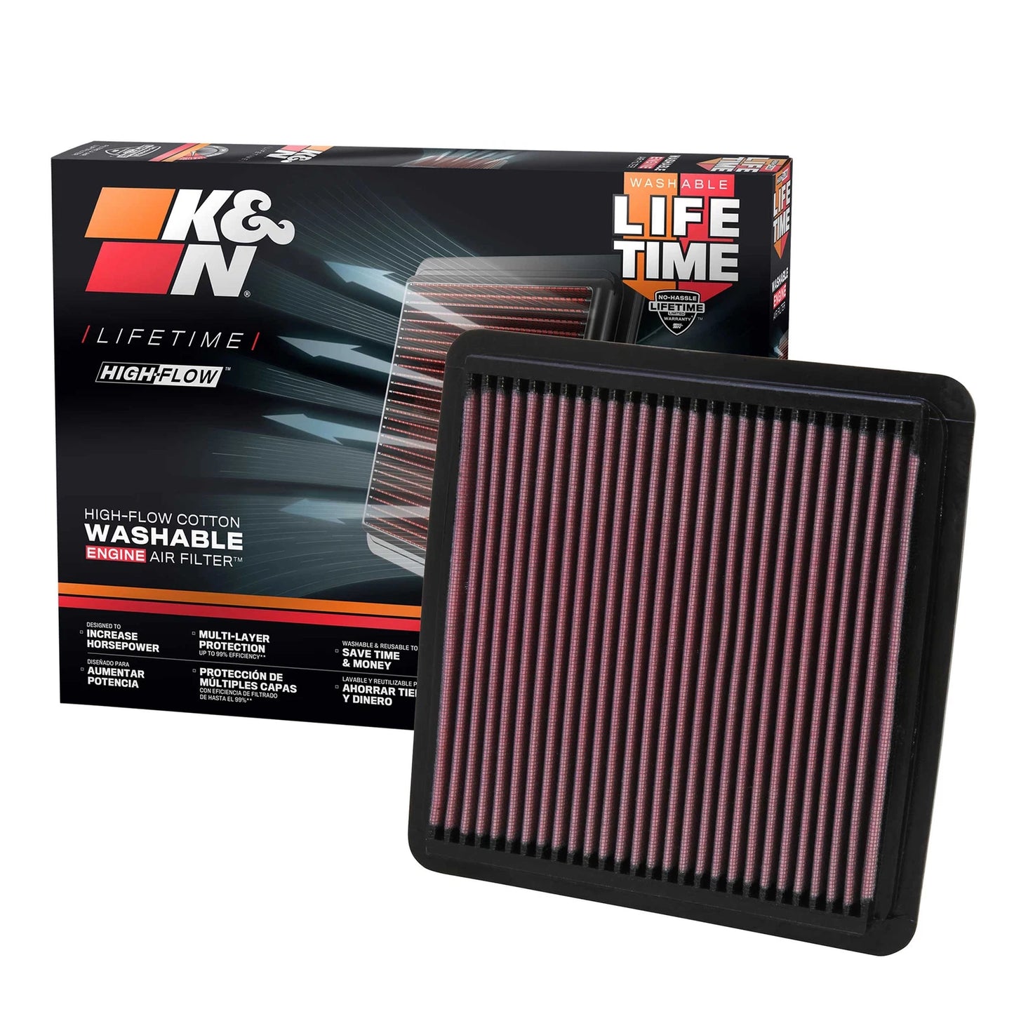 K&N Engineering Drop In Air Filter: Subaru Legacy GT (2005-2008) / WRX / STi (2008-2011)