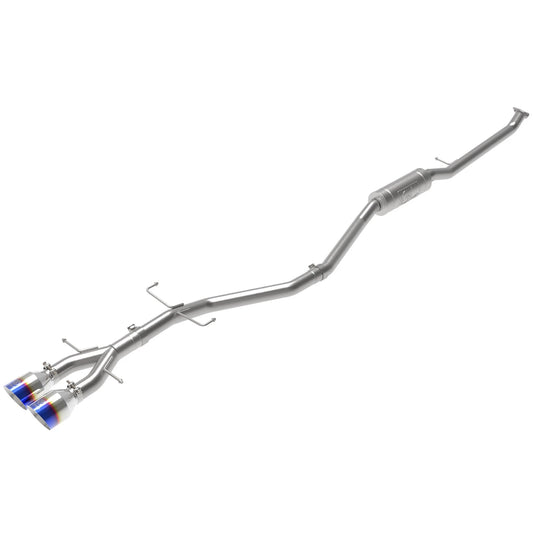 aFe Takeda 2.5in SS Cat-Back Exhaust w/ Blue Flame Tips | Honda Civic Si Coupe (17-20) (49-36620-L)