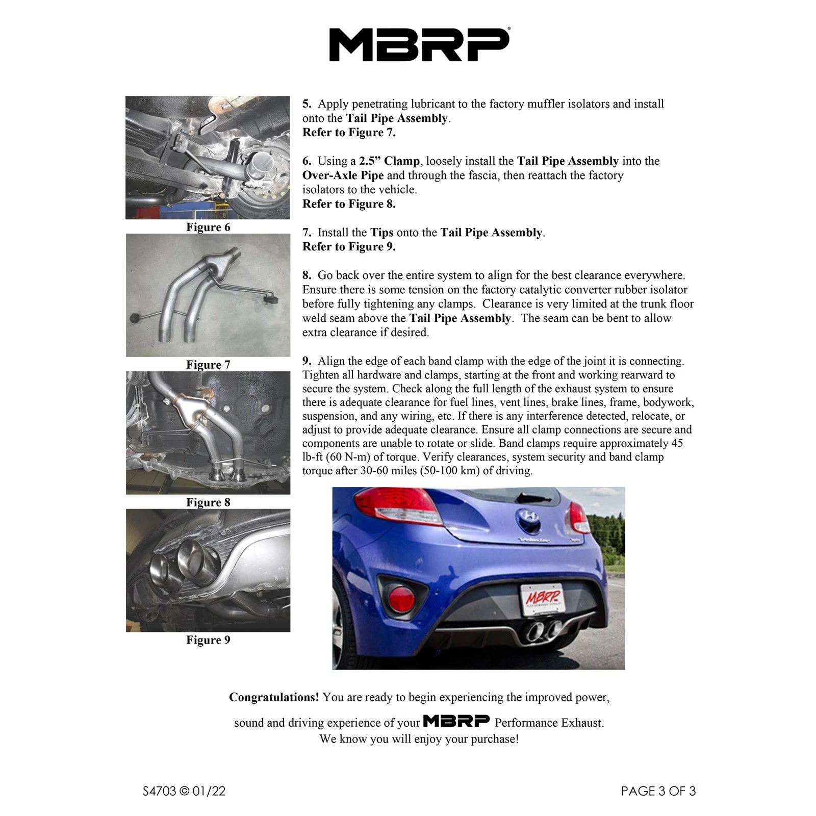 MBRP 2.5in T409 D&S Cat-Back Exhaust | Veloster Turbo (13-18) (S47034CF)