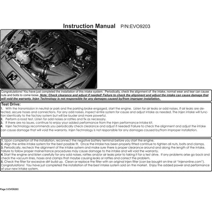 Injen Evolution Intake | Ford Mustang EcoBoost (15-19) / Ford Mustang (16-23) (EVO9203)