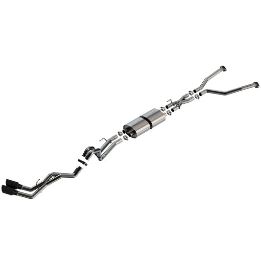 Borla 22-24 Toyota Tundra 3.4L V6 Hybrid Ext. Cab/Std Bed/145.7in WB S-Type Cat-Back - Black Chrome | Hybrid (140939BC)