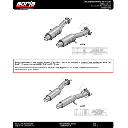 Borla ATAK Cat-Back Exhaust System | Jeep Grand Cherokee SRT (15-21) 6.4L V8 AWD (140633CB)