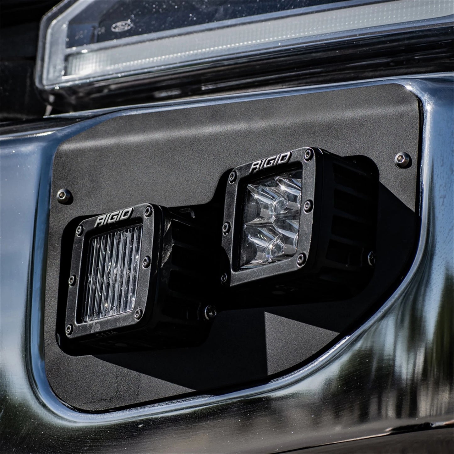 Rigid 46734 D-Series PRO SAE White Fog LED Lights Kit Set 20-24 Ford Super Duty