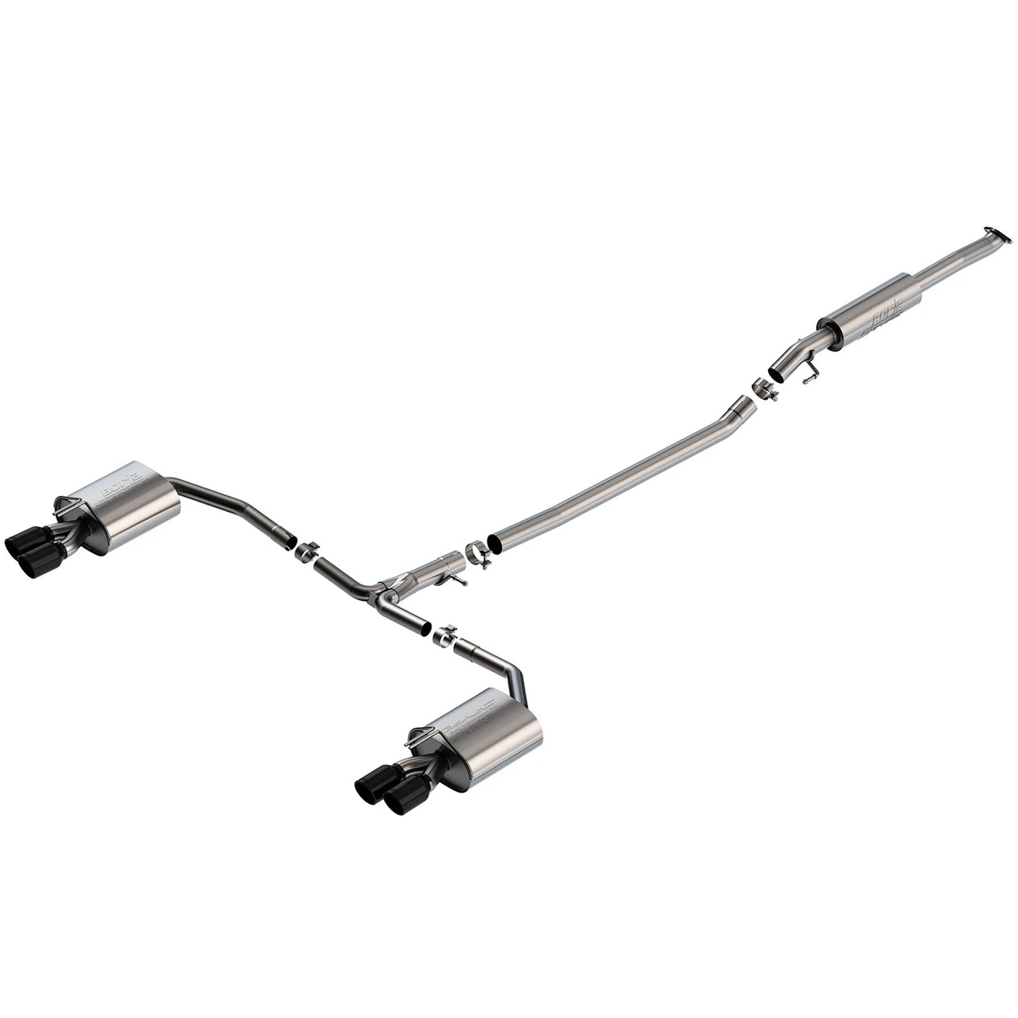 Borla Black Chrome 2.00in 2.75in S-Type Exhaust | Hyundai Sonata N Line (21-23) (140905BC)